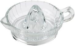 HIC Harold Import Co. 43214 Citrus Juicer Reamer with Handle and Pour Spout, Heavyweight Glass