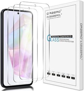 (3 Pack) Orzero Tempered Glass Screen Protector Compatible for Samsung Galaxy A35 5G / A55 5G, Protector De Pantalla Precise Front Camera Cutout HD