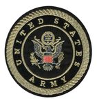 United States US Army Applique Embroidered Sew-on Patch ; Size: 11.5cm x 11.5cm for Jackets, Caps, T-Shirts, Bags, Jeans, Pants, Outdoor Clothing ; Imported from Malaysia (1 Piece). (Code: M-18)