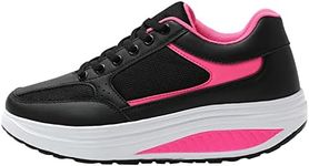 JOMIX Women's Trainers, Rocking Shoes, Walking Shoes, Comfortable Rocker, Slimming, Walking, Jogging, Fitness, 01 Fuchsia, 7 AU