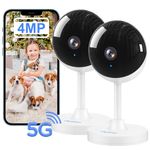 Indoor Camera 2 Pack - Owltron 5GHz/2.4GHz Home Security Camera for Baby & Elder, Pet Camera with Motion Detection, Night Vision, 2-Way Audio, 4MP WiFi Camera Wireless Works with APP & Alexa