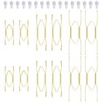 Fasunry 12 Piece Plate Hangers, 4/6/8 Inch Invisible Brass Wall Plate Hangers, Comes with 16 Piece Wall Hooks for Decorative Plates