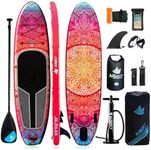 AISUNSS Inflatable Stand Up Paddle Boards with Premium SUP Paddle Board Accessories, 10L Waterproof Dry Bag Wide Stable Design, Non-Slip Comfort Deck for Youth & Adults