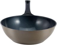 12" (26 cm) Green Ceramic Wok by Ozeri, with Smooth Ceramic Non-Stick Coating (100% PTFE and PFAS Free)