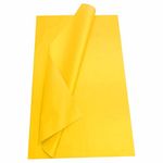 Ambey Papers LLP (Pack of 30 Sheets) 18 GSM | Gift Wrapping Paper | Kite Paper for Art Craft | Colored Tissue Paper | Dark Yellow Wrapping Paper Large Size 50x75 cm