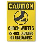 SmartSign "Caution - Chock Wheels B
