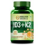 Vlado’s Himalayan Organics Vitamin D3 600 IU + K2 as MK7 Supplement | Supports Stronger Immunity & Bone & Heart Health | Healthy Heart For Men And Women - 120 Veg Tablets