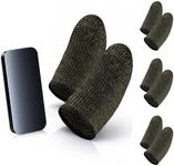 6 Pieces Mobile Gaming Finger Sleeves - Bluradio Finger Sleeves Perfect Touchscreen Glide – 0.15mm Ultra-Thin Silver Fiber Breathable Sweatproof Anti-Slip