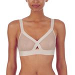 DKNY Women's Sheers Triangle Cup Bralette, Cashmere, Small