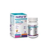 Healthyr-U Antarctic SuperbaBoost® Krill Oil | Packed with Marine phospholipids, Omega 3 EPA & DHA, Choline, and Astaxanthin | Supports Heart, Liver, Muscles, and Skin | (30 Capsules)