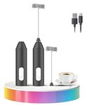 Upgraded 3-Speed USB Rechargeable Electric Milk Frother Handheld, Foam Maker with Stainless Steel Whisk - Drink Mixer for Coffee, Latte, Cappuccino, Matcha, Hot Chocolate - Portable Mini Whisk Wand