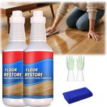Floor Restore Solution, Floor Restorer & Polish, Hardwood Floor Cleaner, Restores Shine & Prevents Scratches, Easy Spray & Wipe, for Shine Wood, Laminate (2pcs)