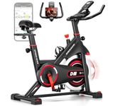 DMASUN Exercise Bike, Silent Magnetic Resistance Stationary Bike for Home with App Compatible, 330 LBS Capacity, Indoor Bike with Comfortable Seat Cushion, Digital Display