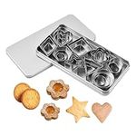 30pcs Cookie Cutters Clay Cutters Polymer Clay Cutters Clay Cutters, Mini Cookie Cutter Set, Home Kitchen Stainless Steel Bakery 10 Geometric Shapes DIY Baking Pastry Cutters(Silver)