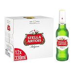 Stella Artois Premium Lager Beer Bottle, 12 x 330ml