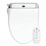 LEIVI Smart Bidet Toilet Seat with Wireless Remote and Side Panel, Multiple Spray Modes, Adjustable Heated Seat, Warm Water and Air Dryer, Auto LED Nightlight, Round