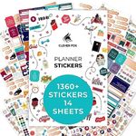 Clever Fox Planner Stickers – Monthly, Weekly & Daily Planner Stickers 14 Sheets Set of 1360+ Unique Stickers by Clever Fox (Value Pack)