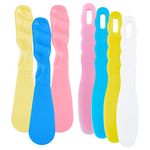 OLYCRAFT 7 Pcs Dental Plastic Spatulas Plastic Brushes Heat-resistant Non-stick Flexible Spatula for Alginate Spatula Plaster Spatula 1 Set 7 Colors