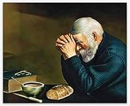 Vintage Painting of Man Praying Lan