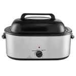 Uargd Electric Roaster Oven, 26 QT Capacity with Self-Basting Lid, 1450W Power, Defrost & Warm Functions, Adjustable Temperature, Removable Pan and Rack, Suitable for Turkeys Up to 30 lbs