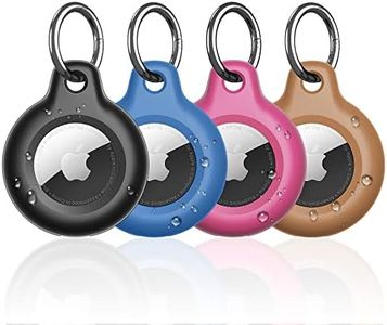 Supfine Waterproof Airtag Holder,4 Pack Air Tag Keychain,Full Body Protective Tracker Case with Loop Key Ring for Apple Tags,IPX8 Airtags Cover for Wallet,Luggage,Cat,Dog,Pets,for Item Finder