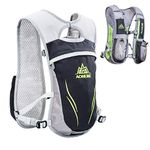 TRIWONDER Hydration Backpack 5.5L Hydration Pack Water Backpack Hydration Vest Running Backpack Water Bag for Cycling Marathon Hiking (Grey - Only Vest)