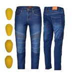 Sprint Choice CA Men's Motorcycle Protective Riding Pants/Jeans, Made with Dupont™ & Kevlar® (Blue, 30' Inches Waist)