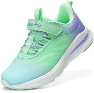 DREAM PAIRS Boys Girls Shoes Kids DuraPlay Tennis Running Athletic Protective Walking Sneakers for Little/Big Kid,Size 2 Little Kid,Mint Green/Purple,SDRS2335K