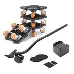 ONEON Furniture Movers with Wheels & Lifter Set, 360° Rotation Wheels Axle Contains Bearings, Furniture Mover Dolly, 660 Lbs / 300 Kg Capacity, for Moving Heavy Furniture, Refrigerator, Sofa, Cabinet