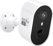 AOSU 2K Security Camera Outdoor Wireless, Home Cameras Rechargeable, Long Battery Life & Range WiFi, Color Night Vision, AI Motion Detection, 2 Way Talk, Siren, IP66, Works with Alexa