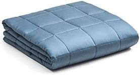 YnM Cooling Weighted Blanket,Rayon Derived from Bamboo with Premium Glass Beads (Blue Grey, 152CM x 203CM 9kg), Suit for One Person Use on Double & King Bed