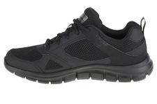 Skechers Men's Track-SYNTAC Sneaker, Black Leather Mesh Black Trim, 7 UK