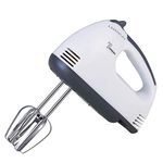 NIMYANK Electric Hand Blender Mixer Electric Beater For Cream Maker , Cakes Maker with Base 7 Speed Control and 2 Stainless Steel Beaters, 2 Dough Hooks (White)