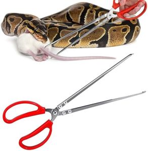 Vodolo Snake Feeding Tongs,15 Inch Reptile Feeding Tongs,Extra Long Large Tweezers for Corn Ball Python Accessories,Bearded Dragon Reptile Gecko Tank Accessories Terrarium Supplies