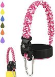 Paracord Handle for Hydro Flask 2.0 Standard Mouth Water Bottle with Rubber Ring and Carabiner, Narrow mouth Strap Handle for Hydroflask Standard, Fit 12 oz to 24 oz (Pink, Standard Mouth 12-24 oz)