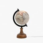 CASA DECOR Icy Grey Ocean Home Decor World Globe Office Decor Gift Item Show Piece Globe 5 Inch Pack of 1