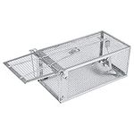 QANYEGN Silver Rat Trap, Small Live Animal Rodent Mouse Trap Cage, Effective Bait Catch for Indoor and Outdoor