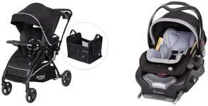 Baby Trend Sit N’ Stand 5-in-1 Shopper Plus Stroller, Kona & Secure Snap Tech 35 Infant Car Seat, Nimbus