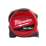 Milwaukee 48227717 5m/16ft Pro Compact Tape Measure S5-16/25, Red