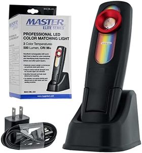 Master Elite - LED Color Matching Light, 500 Lumen - Exact Paint Color Match, Replicates Natural Sunlight for Perfect Match - 3 Color Temperatures, Handheld Rechargeable Work Light,Bodyshop Repair