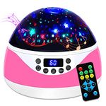 Girls Night Lights Projector for Kids with Timer & Music Star Light Projector for Bedroom, Great Birthday Gifts for Baby Girls&Boys Age 3-10, Toys for 2-9 Year Old Girls Room Decor