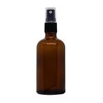 Nsb Herbals 100 Ml Refillable Amber Fine Mist Spray Glass Bottles With Spray Pump For Uses For Diy Perfume, Essential Oils, Blends, Aromatic Water, Beauty Products (Pack Of 1) - Black