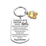 Gifts for School Bus Driver Appreciation Gifts for Men Women Keychain Thank You Gifts for School Bus Driver Day Gift Birthday Graduation Christmas Thanksgiving Retirement Valentines Day Leaving Gift