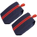 SNDIA Pack of 2 Reusable Shoe Bag for Travel & Storage Travel Organizer for Women & Men Travel Accessories Shoe Organizer Shoe Bags Pouches Shoe Cover for Travelling(40x13x18cm, Blue & Red)