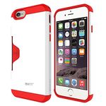 mtt TPU, Rubber golf fit shock proof premium case for iphone 6s & 6 (white_red)