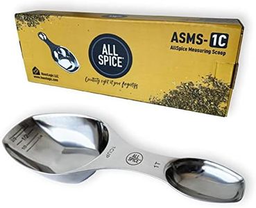 AllSpice Stainless Steel Double Sided Measuring Scoop/Measuring Spoon- 1 Cup and 1 Tablespoon