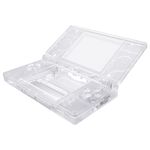 eXtremeRate Clear Replacement Full Housing Shell for Nintendo DS Lite, Custom Handheld Console Case Cover with Buttons, Screen Lens for Nintendo DS Lite NDSL - Console NOT Included