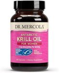 Dr. Mercola Krill Oil for Women - 2 mg Astaxanthin - MSC Certified Sustainable - Supports Brain, Skin & Immune Systems - with Omega-3s - Non-GMO, Gluten-Free & Soy-Free - 90 Capsules (30 Servings)