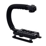 Video Action Stabilizing Handle, Handheld Stabilizer Grip with Hot-Shoe Mount Compatible with Canon Nikon Sony Panasonic Pentax Olympus DSLR Camera Camcorder