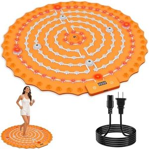WEEIXPTI Electric Heating Acupressure Mats, Liquid Soft Siliconefoot Massage mat, Jogging Fitness Toe Foot Massage Mat, for Home and Office Foot Fatigue Relief(Orange)